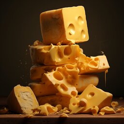 Stack of aged cheddar
