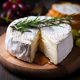 Round of brie with rosemary