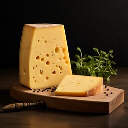 Wedge of gouda with herbs